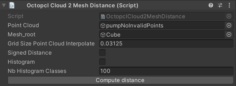 OctopclCloud2MeshDistance