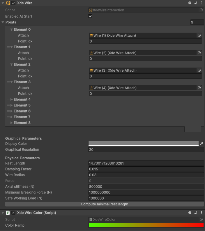 XdeWireInteraction component
